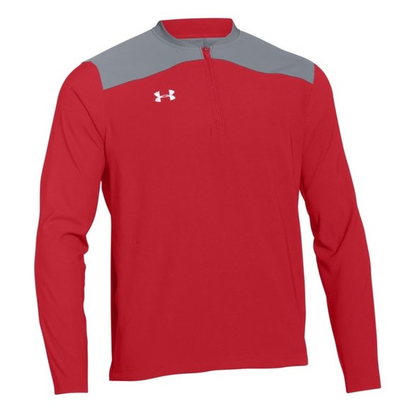 Men's Red Under Armour Cage Jacket - Long Sleeve - Picture 1 of 1